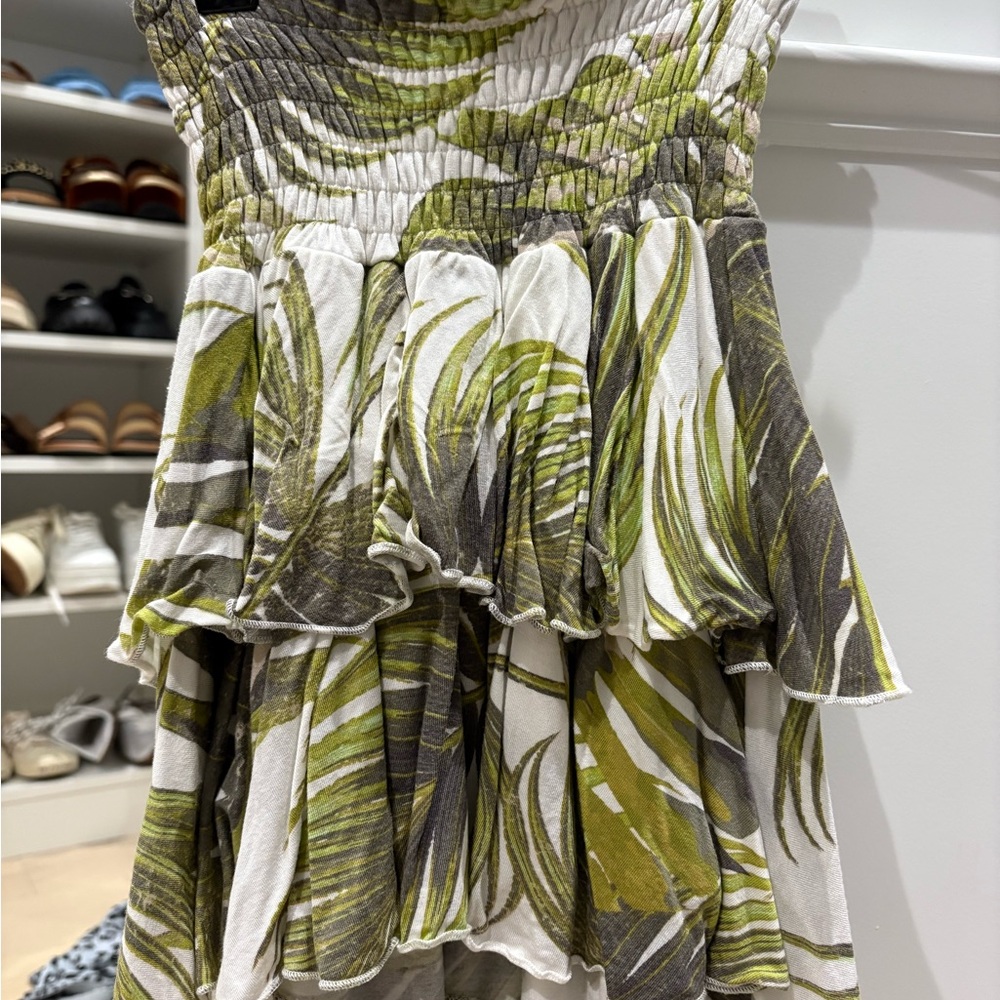 Women’s Chaser green and white leaf cotton skirt size XS